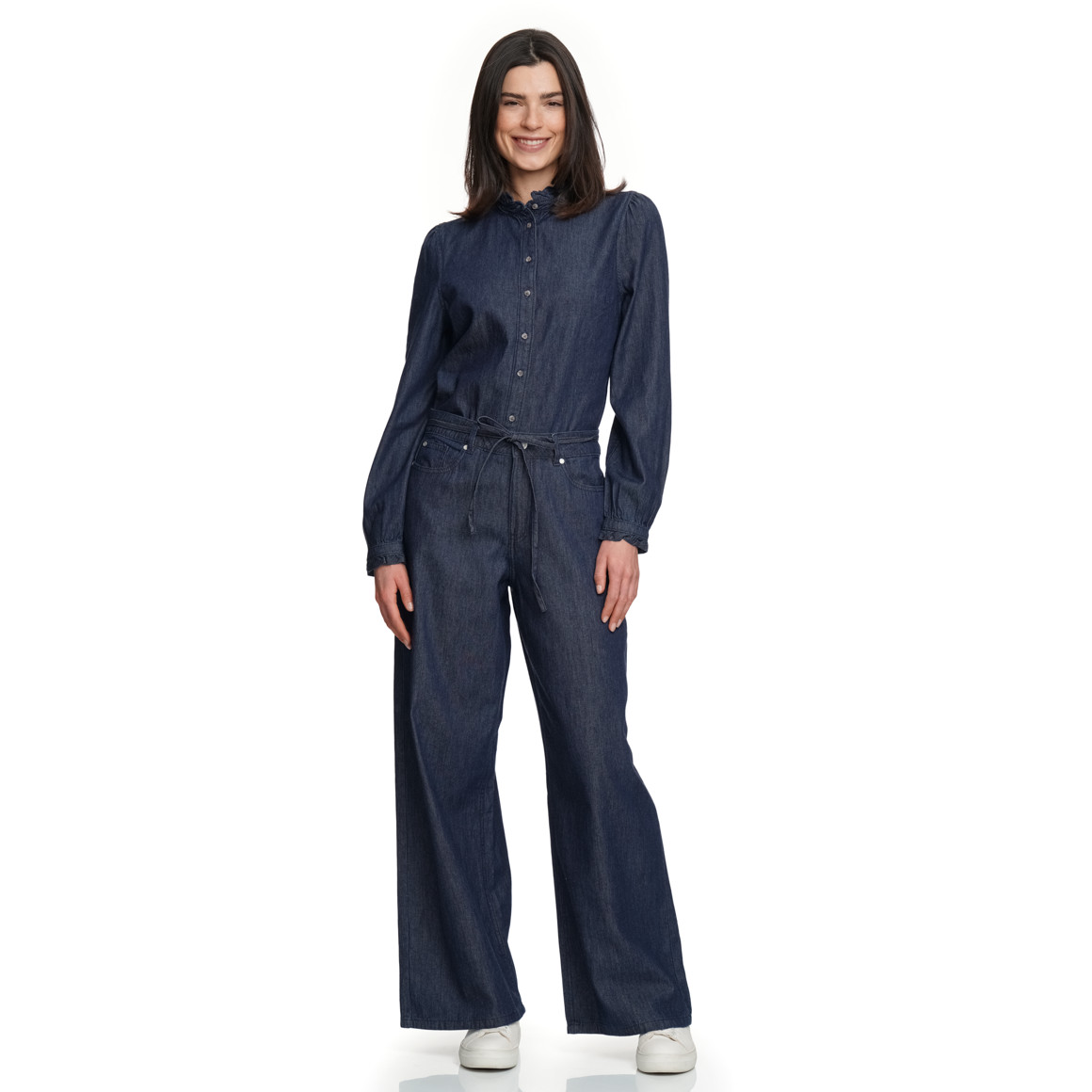 Damesblouse in donker denim