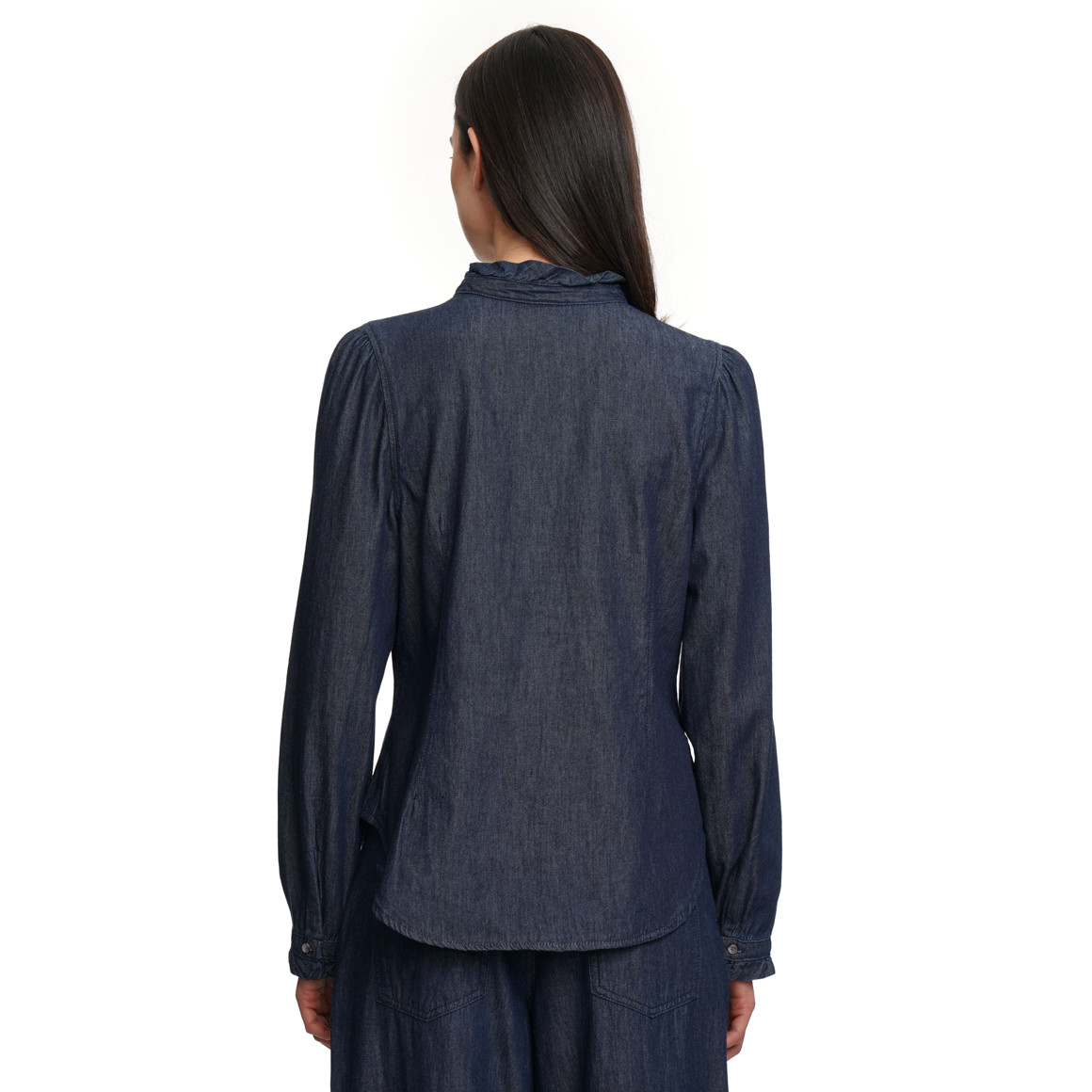 Damesblouse in donker denim
