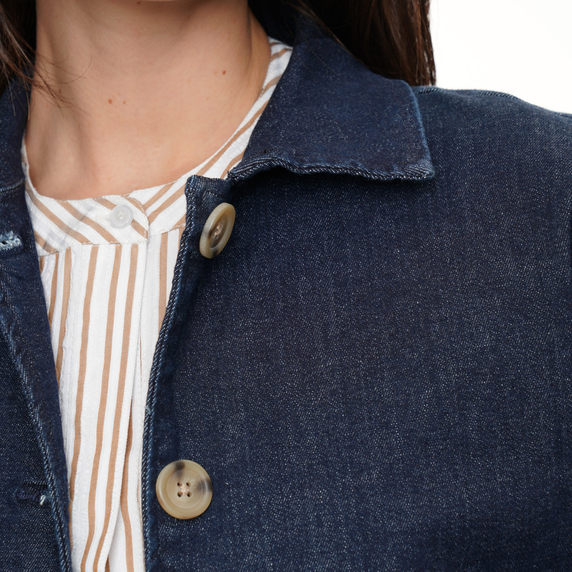 Damen Jeansjacke mit Knopfleiste