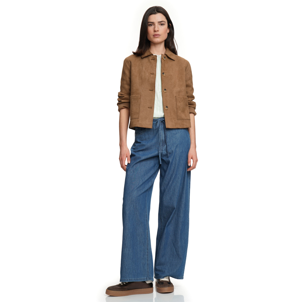 Damen Jacke in Veloursleder-Optik