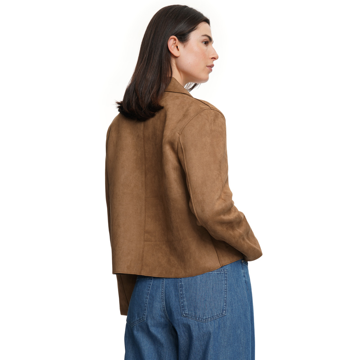 Damen Jacke in Veloursleder-Optik