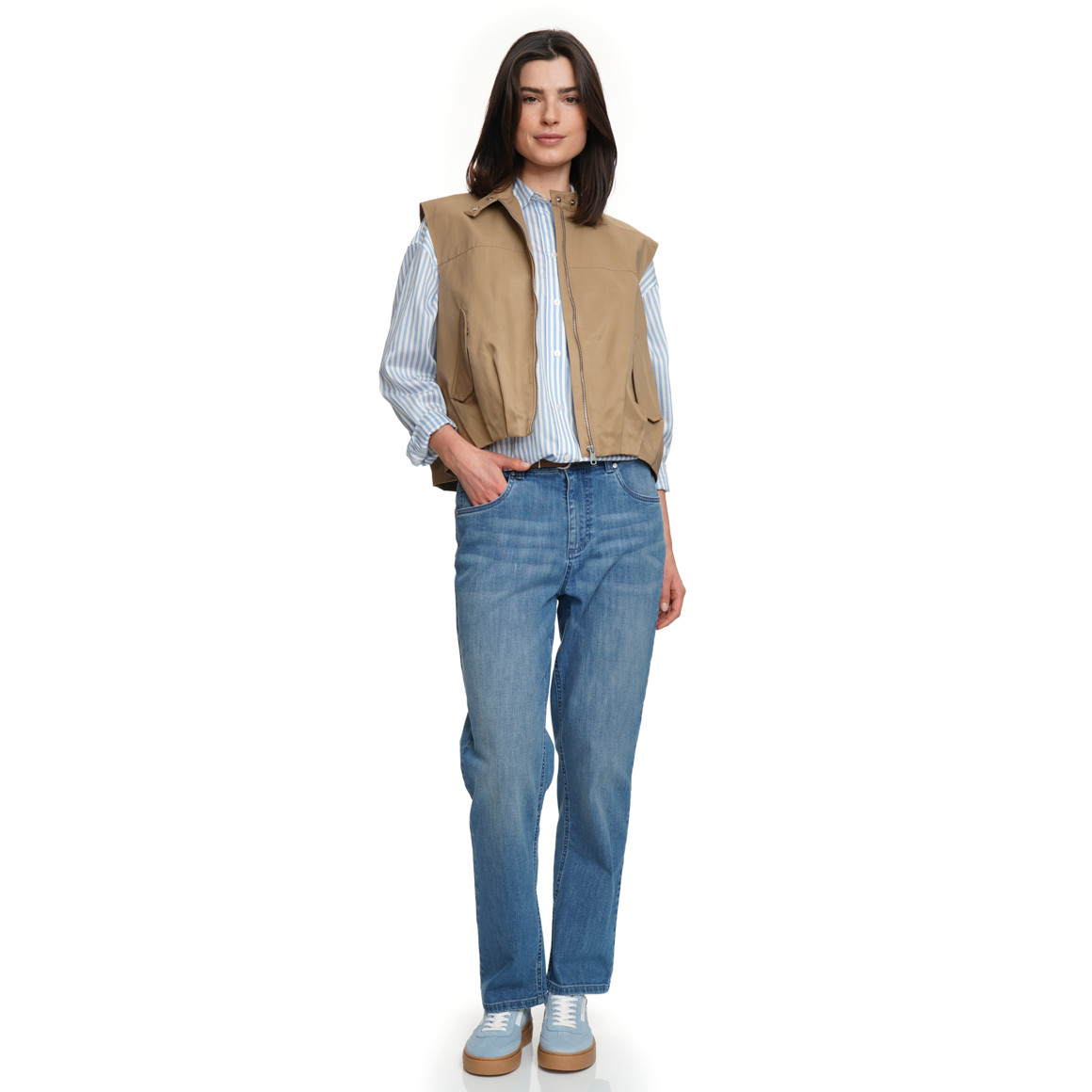 Damen Weste in glänzender Optik