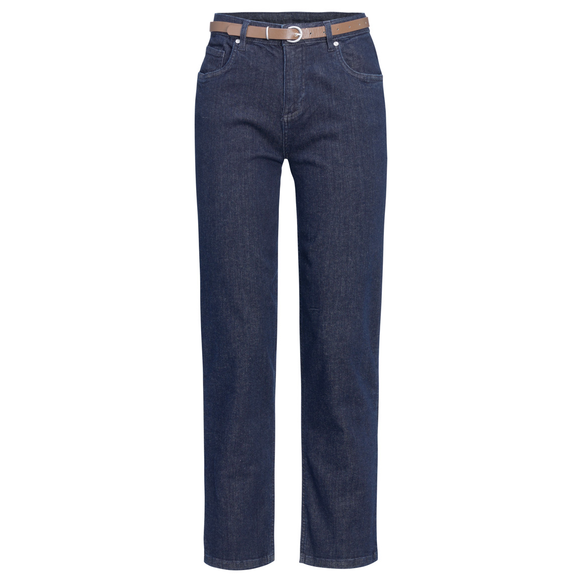 Damen Straight-Jeans mit Gürtel