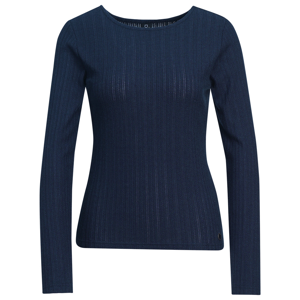 Damen Langarmshirt mit Strukturstreifen