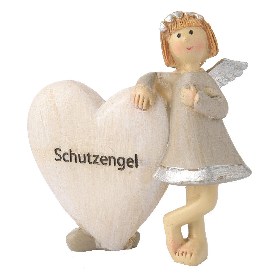 Dekofigur in Engel-Form mit Herz