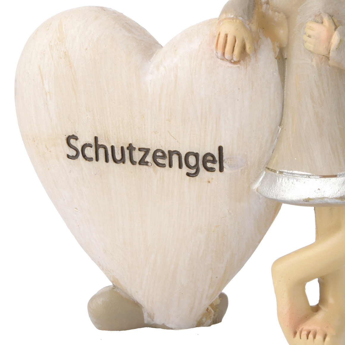Dekofigur in Engel-Form mit Herz