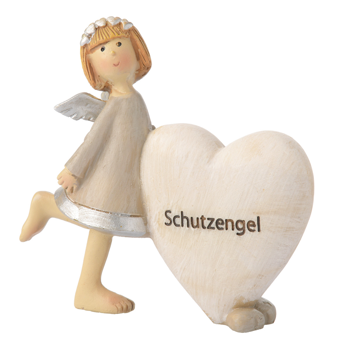 Dekofigur in Engel-Form mit Herz