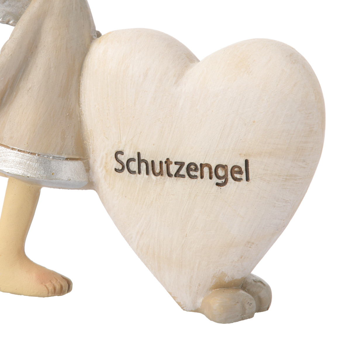 Dekofigur in Engel-Form mit Herz