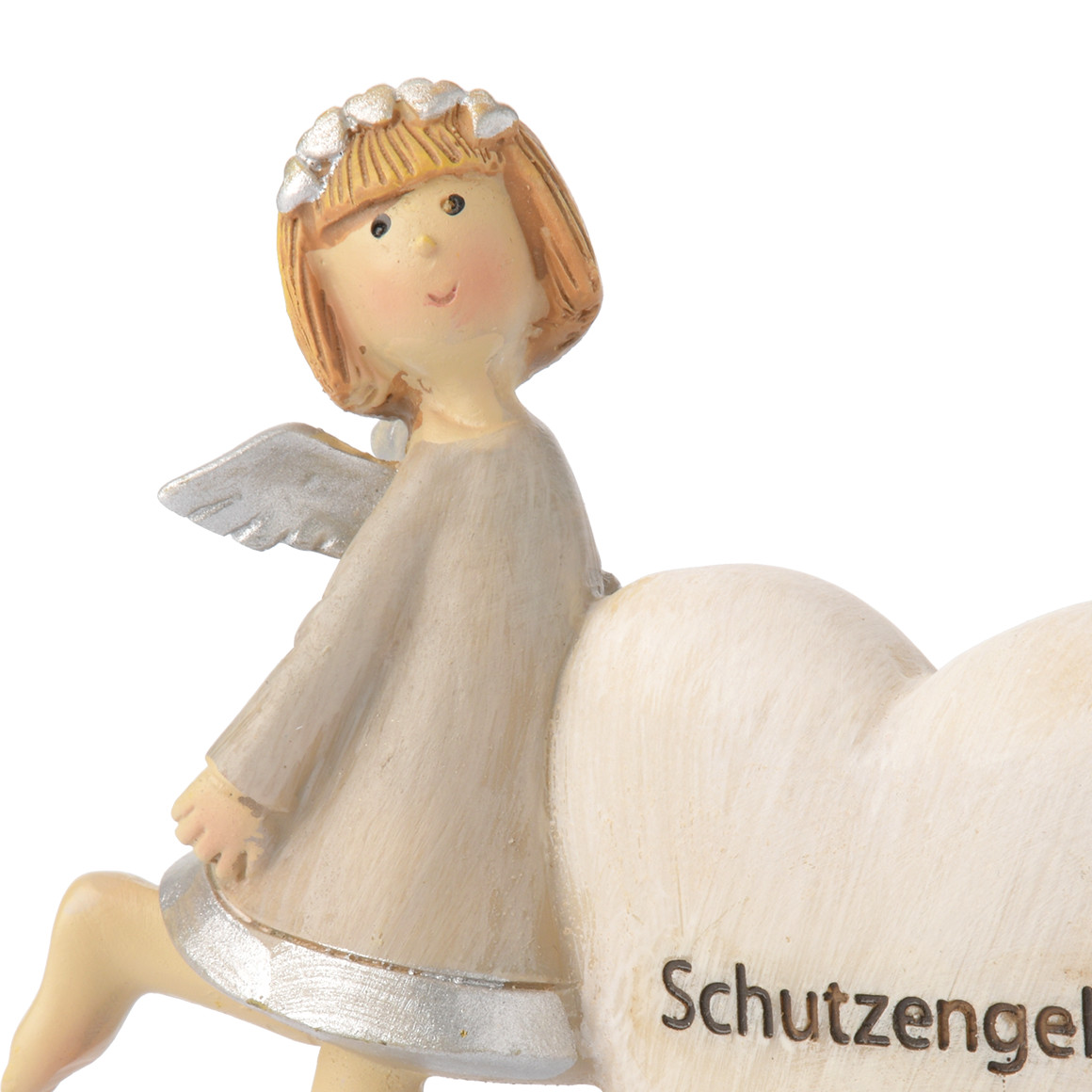 Dekofigur in Engel-Form mit Herz