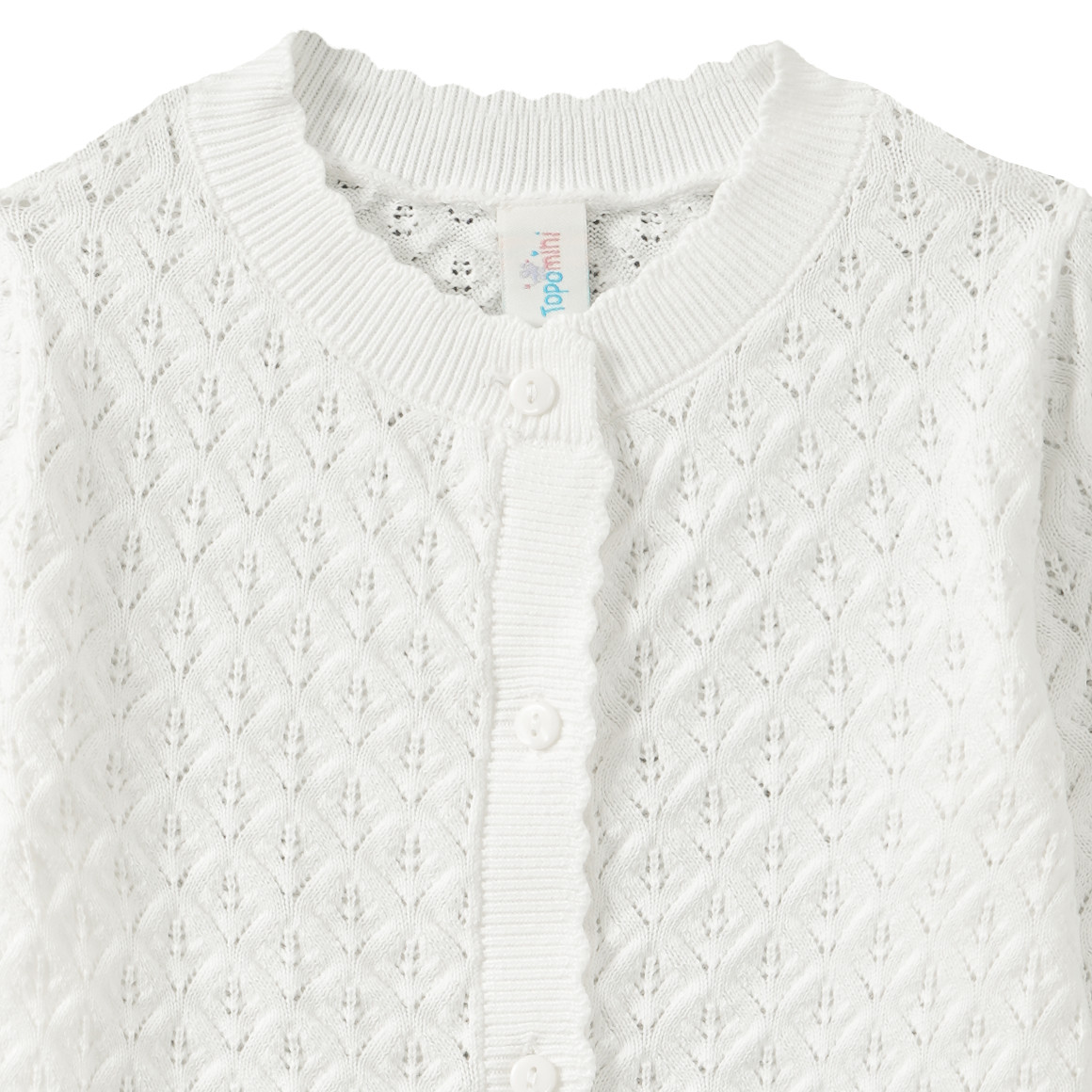 Baby Strickjacke mit Ajour-Muster