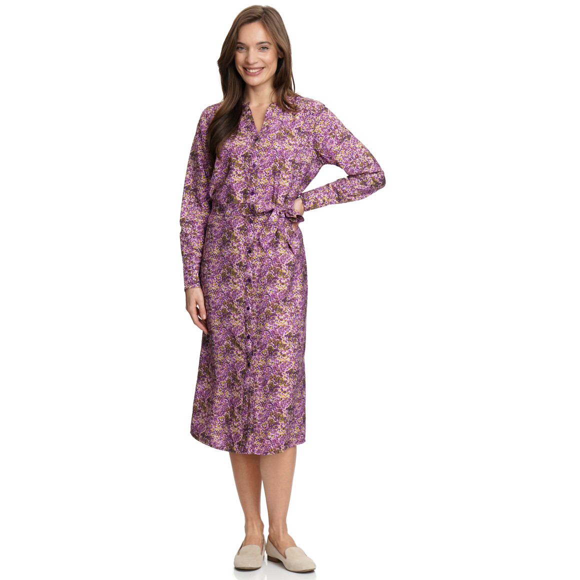 Damen Hemdkleid mit floralem Muster