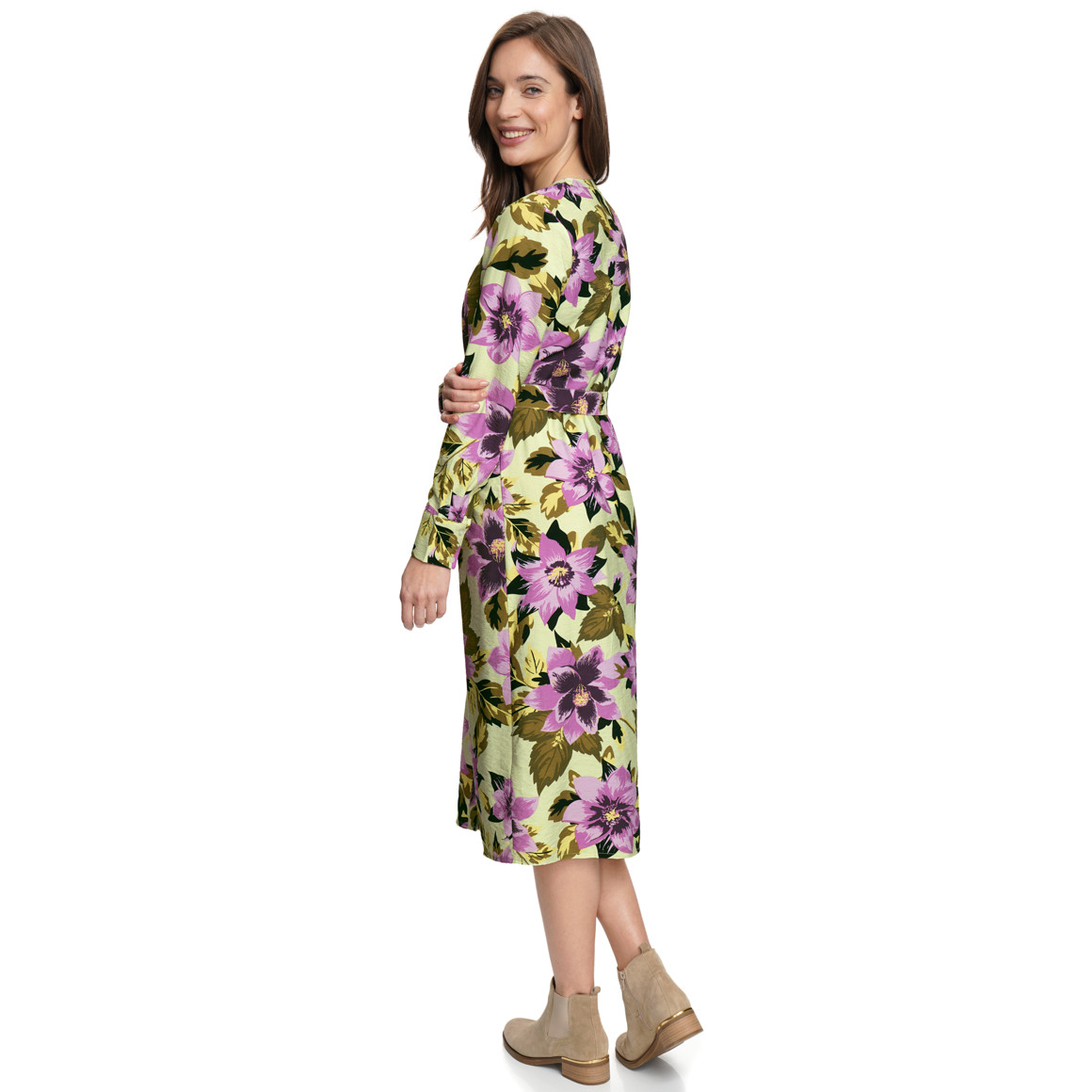 Damen Hemdkleid mit floralem Muster