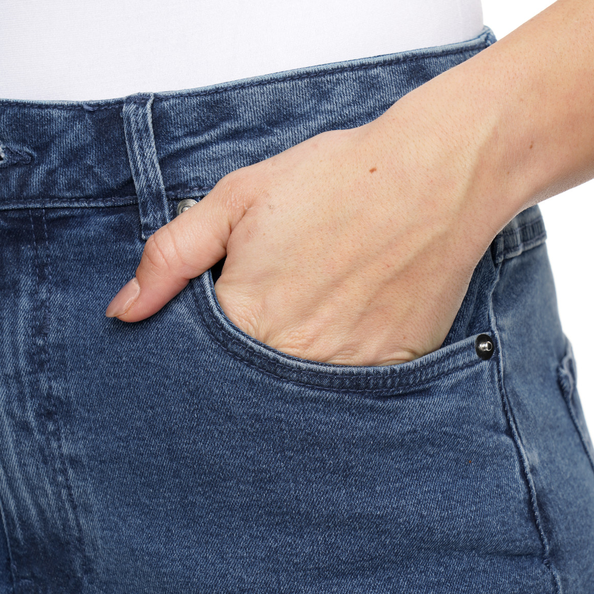 Damen Jeansrock mit Used-Effekt