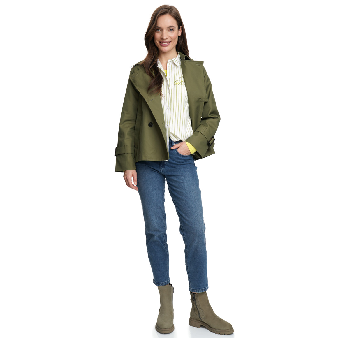 Damen Trenchcoat mit Einschubtaschen