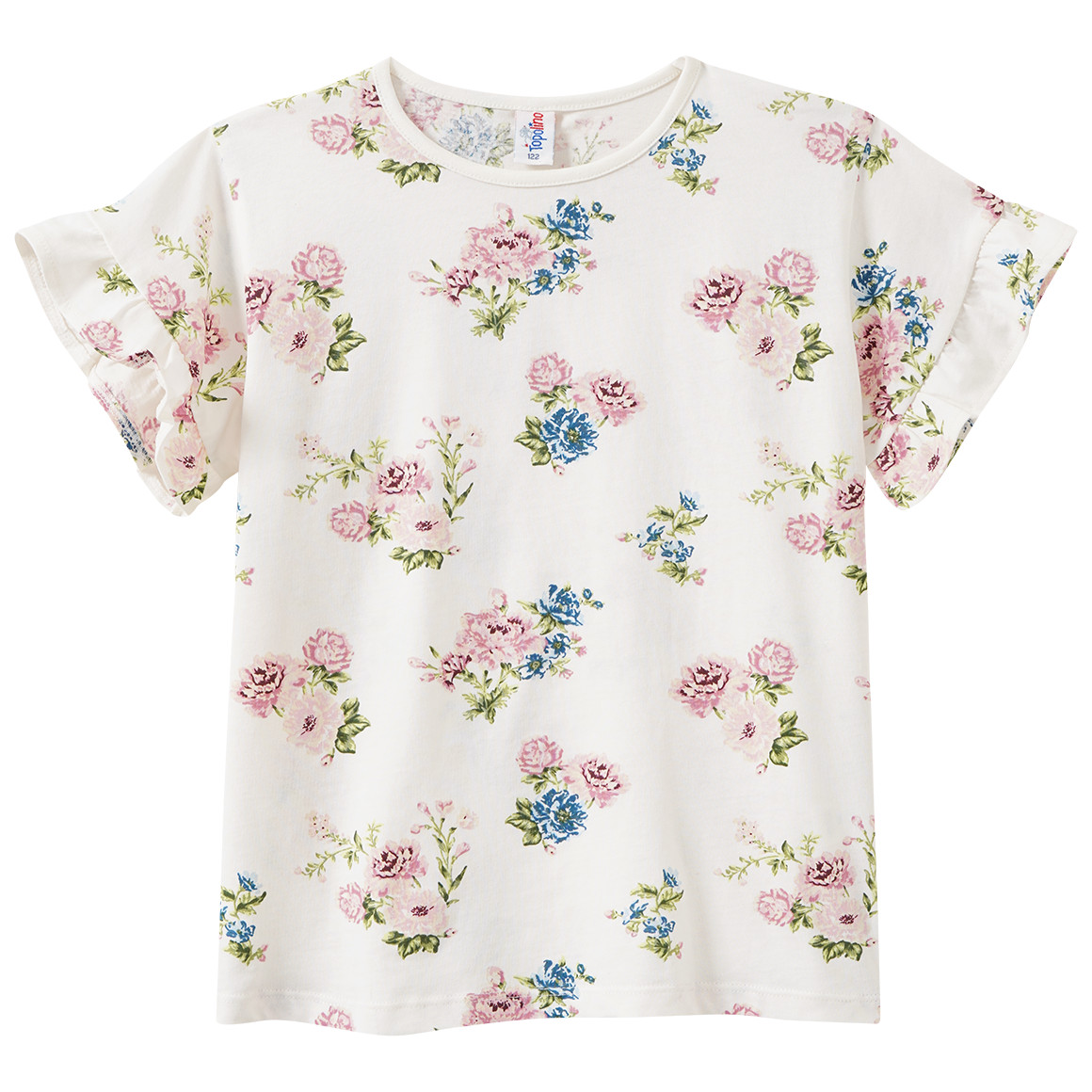 Mädchen T-Shirt mit Blumen-Prints