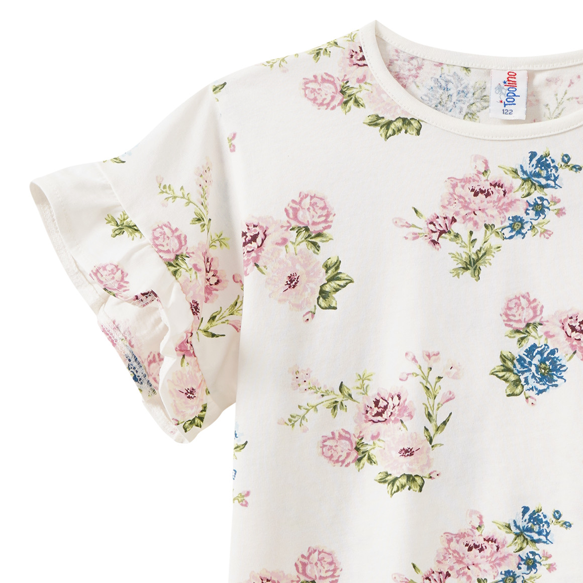 Mädchen T-Shirt mit Blumen-Prints