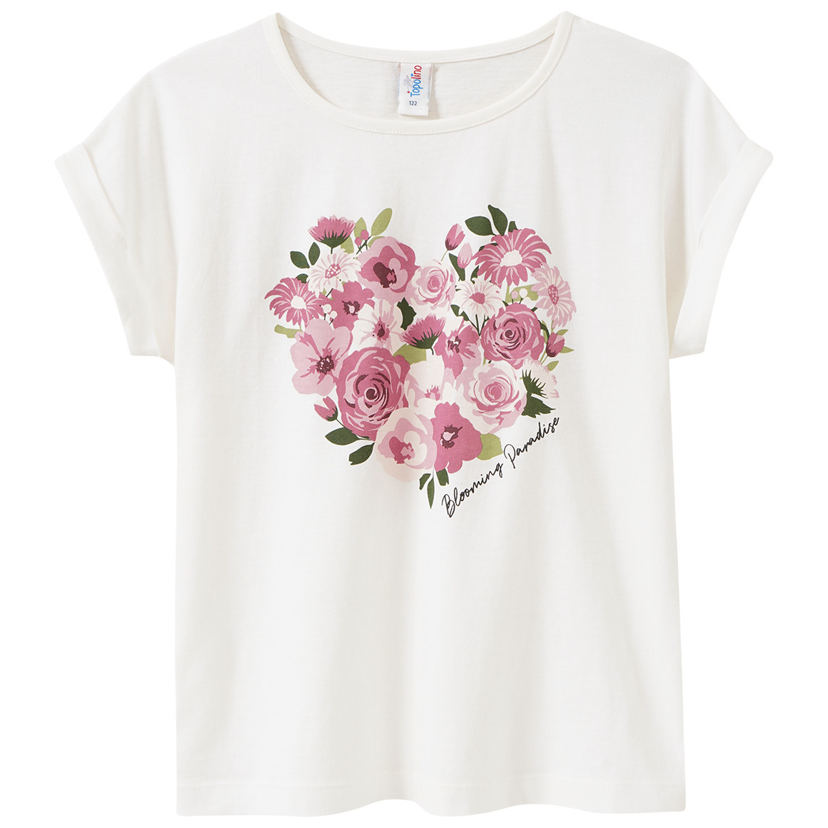 Mädchen T-Shirt mit Blumen-Print