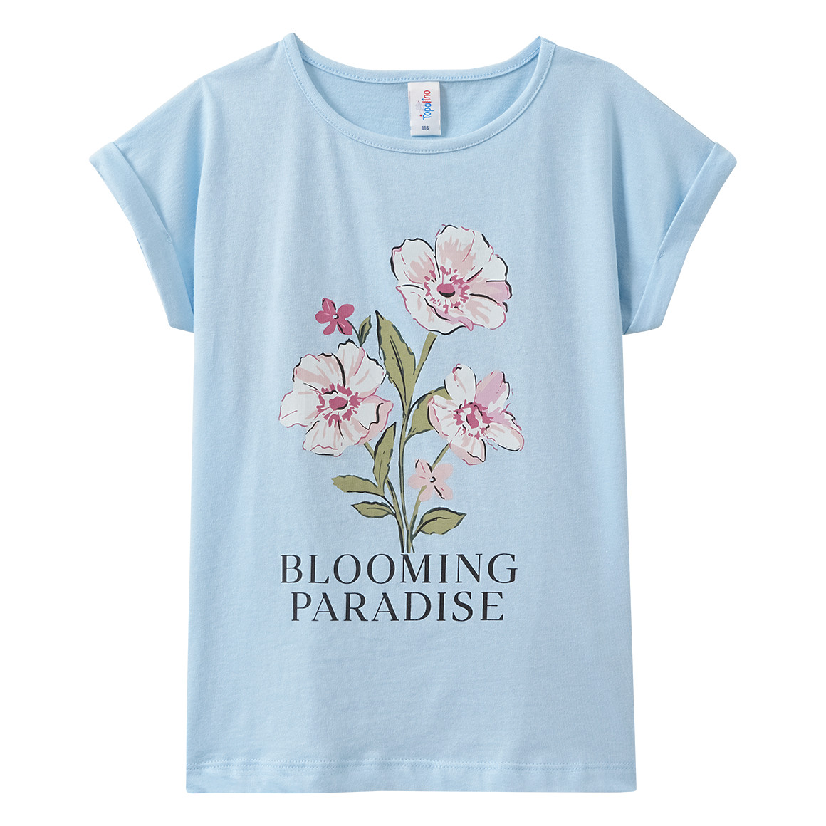 Mädchen T-Shirt mit Blumen-Print