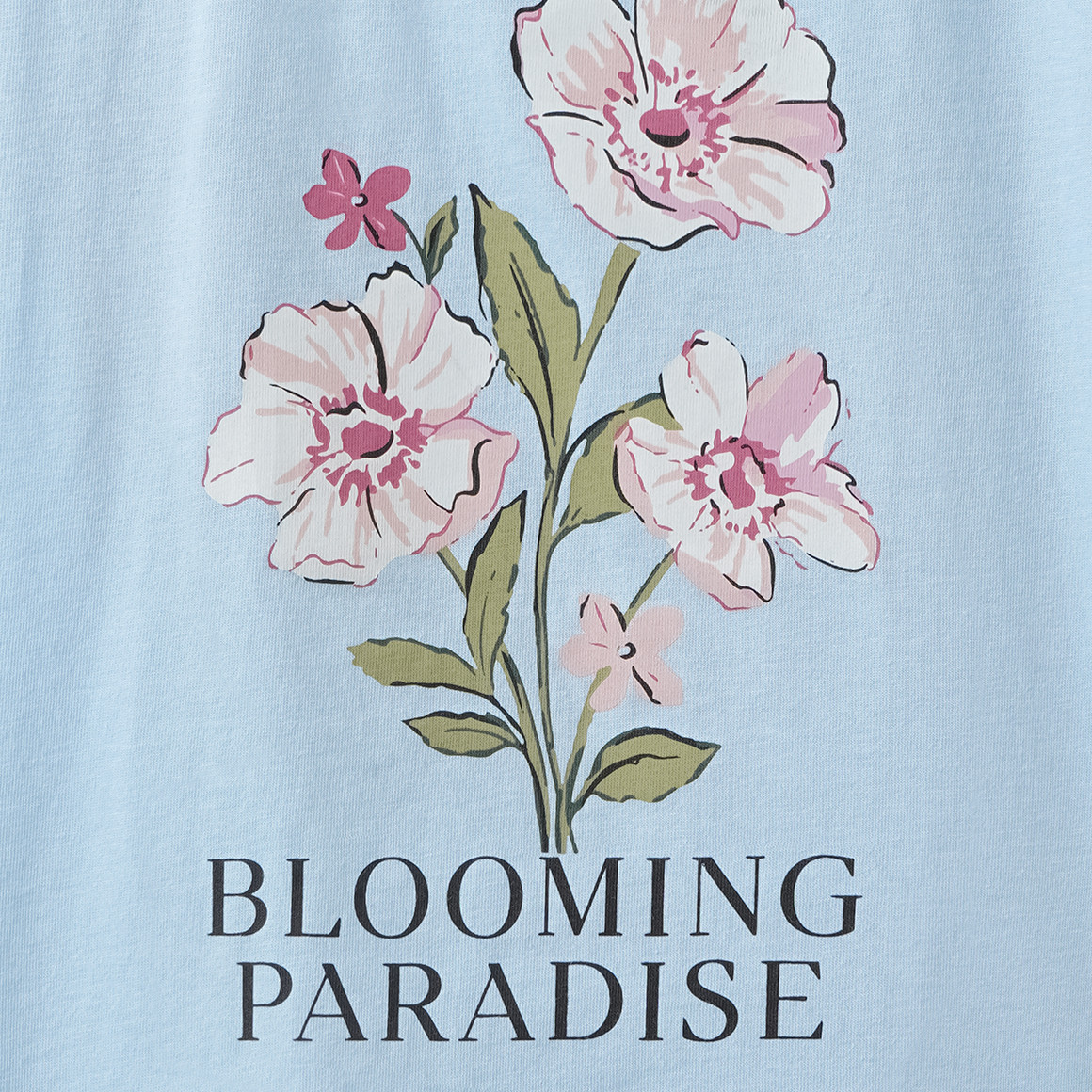 Mädchen T-Shirt mit Blumen-Print