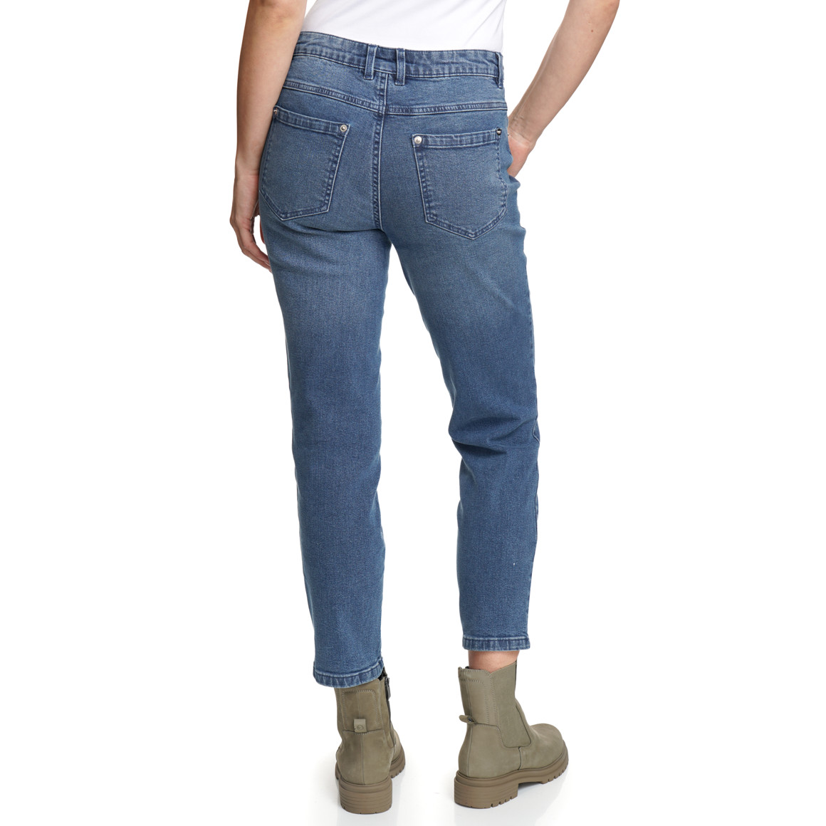 Damen Straight-Jeans im Cropped-Style 