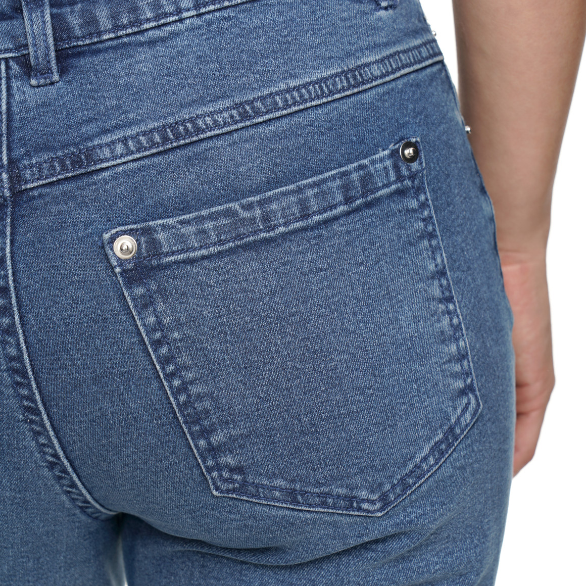 Damen Straight-Jeans im Cropped-Style 