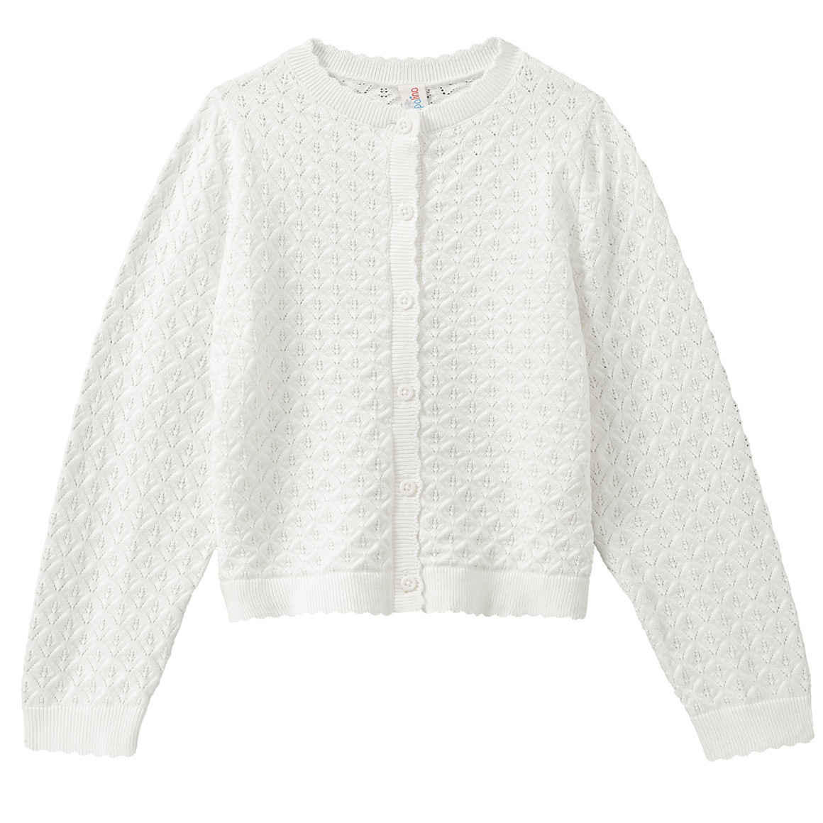 Mädchen Strickjacke mit Ajour-Muster