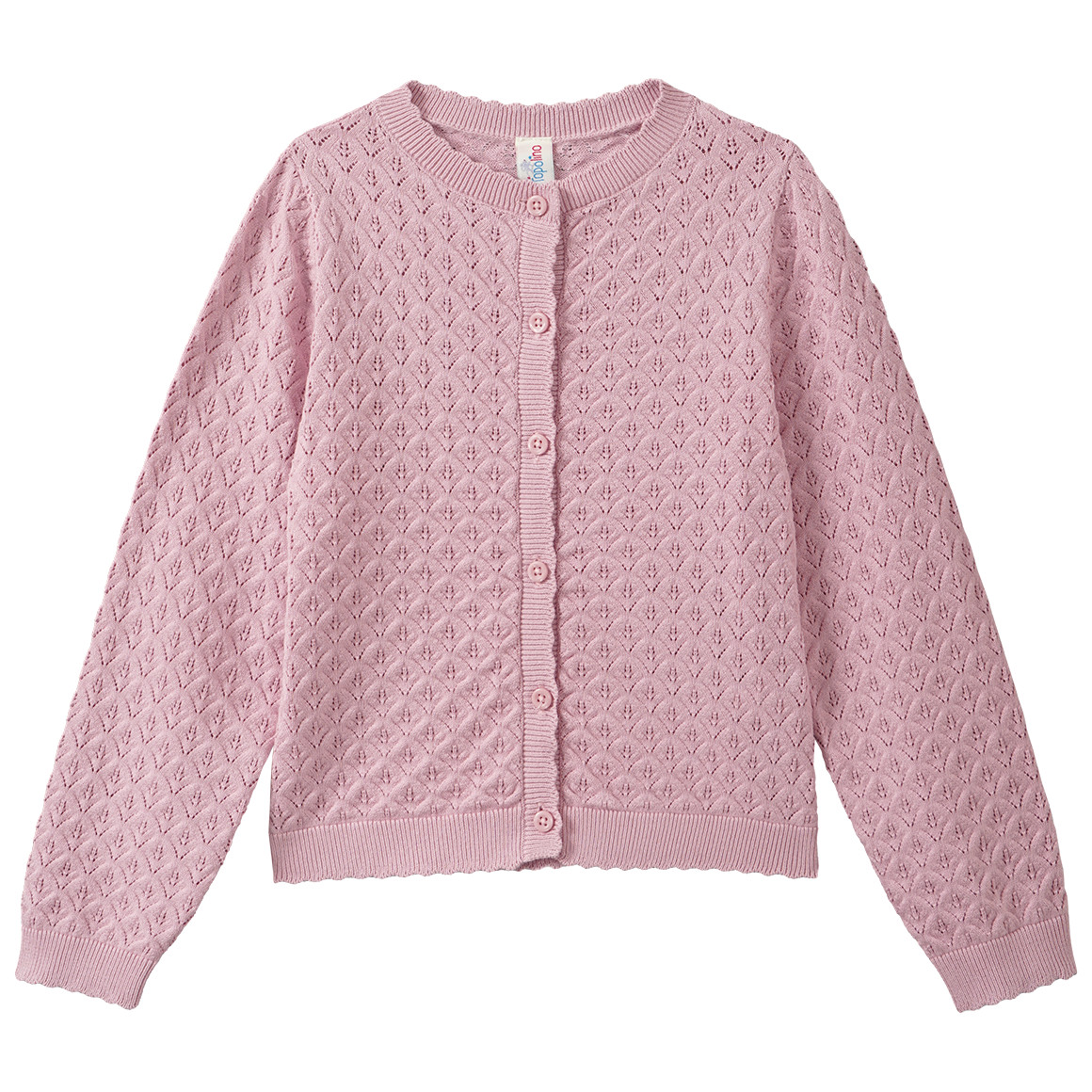 Mädchen Strickjacke mit Ajour-Muster
