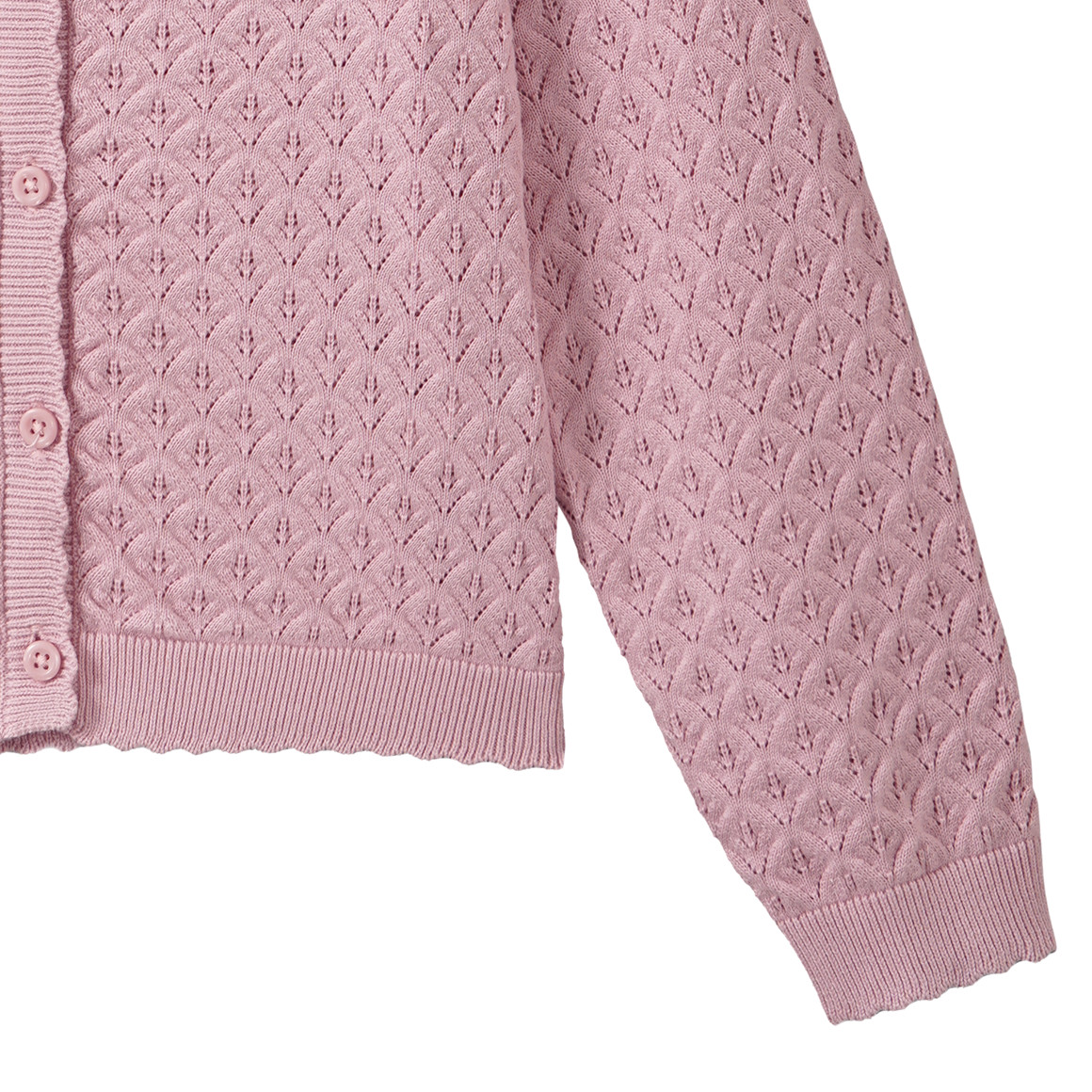 Mädchen Strickjacke mit Ajour-Muster