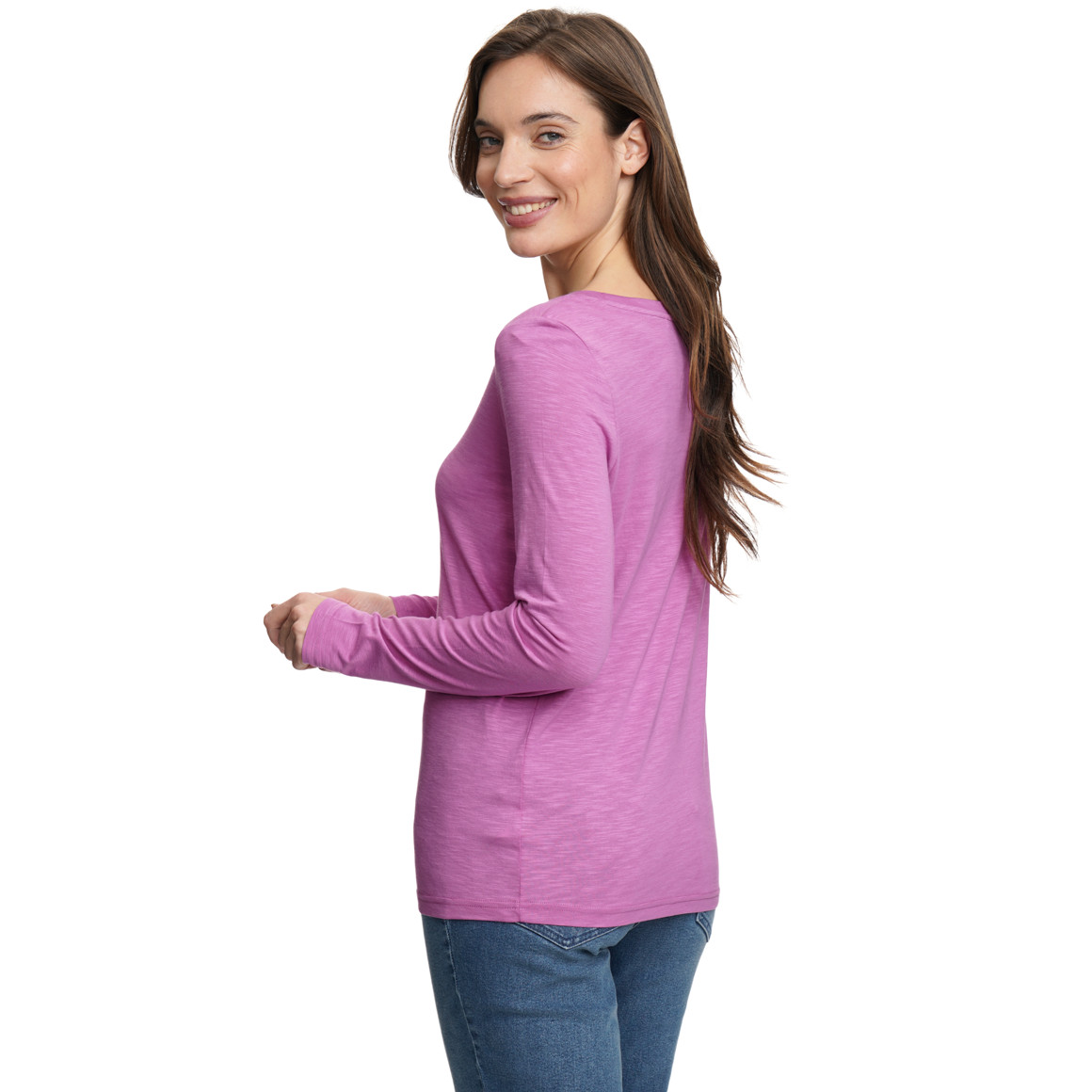 Damen Langarmshirt mit Flammgarn