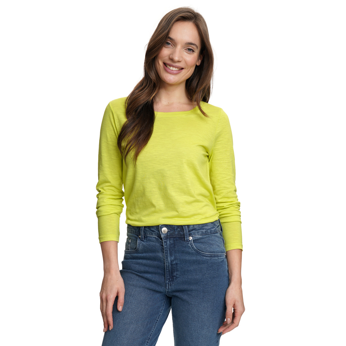 Damen Langarmshirt mit Flammgarn