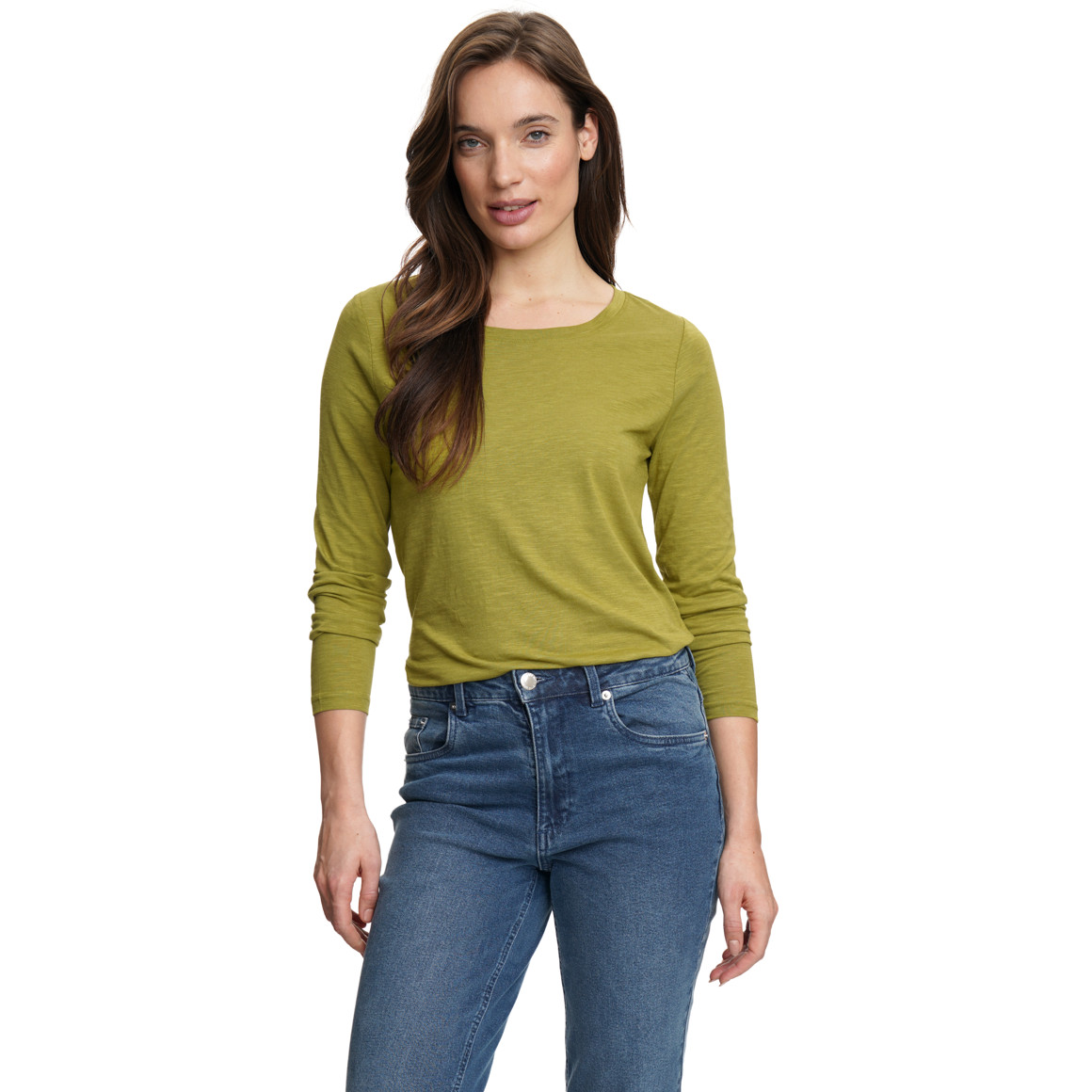 Damen Langarmshirt mit Flammgarn