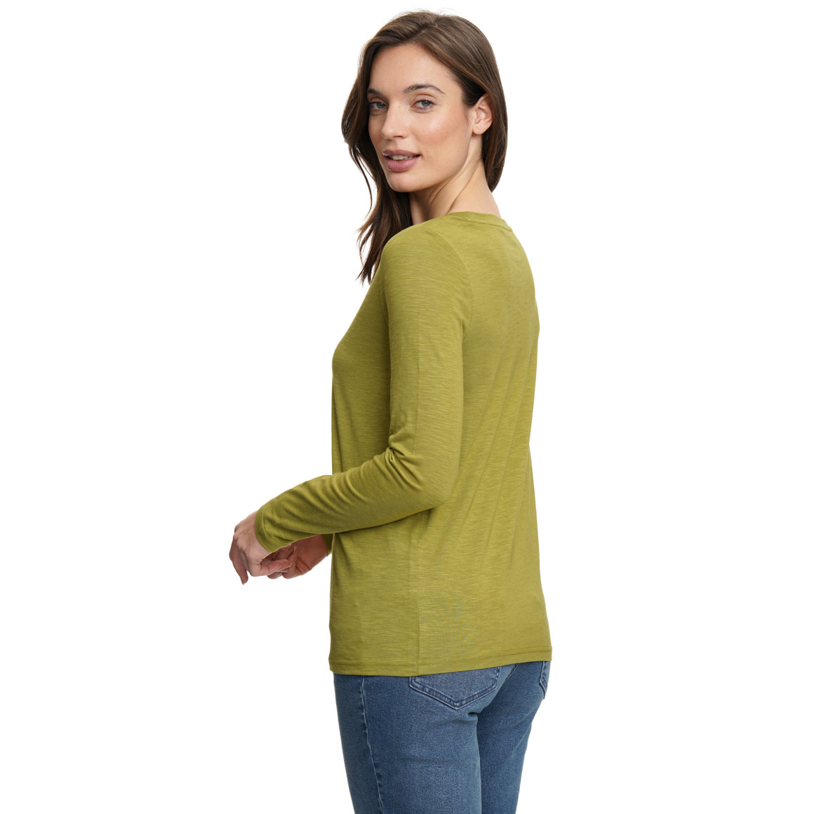 Damen Langarmshirt mit Flammgarn