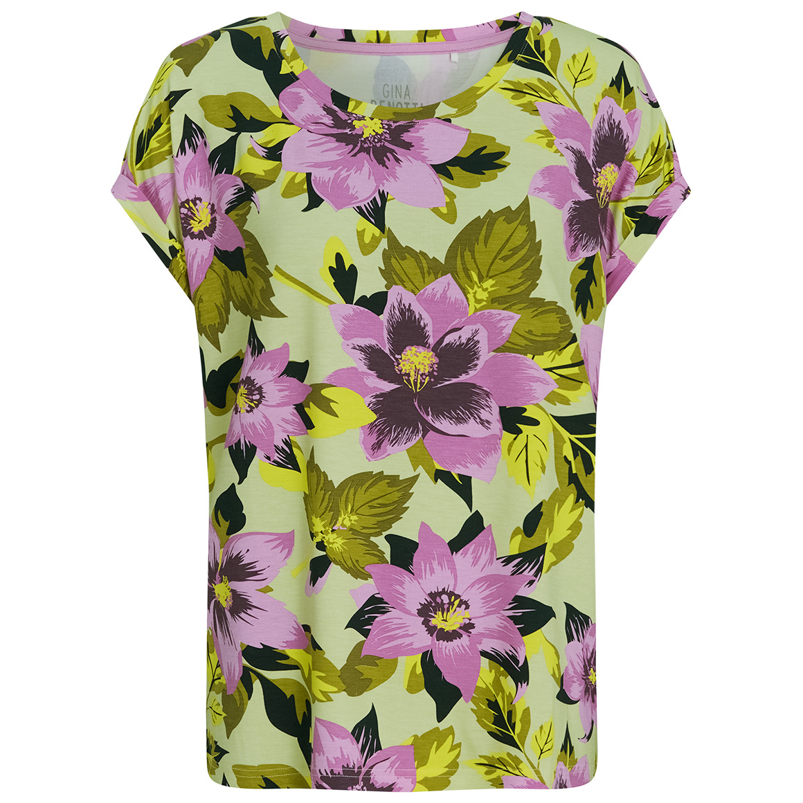 Damen T-Shirt mit Blumen-Print