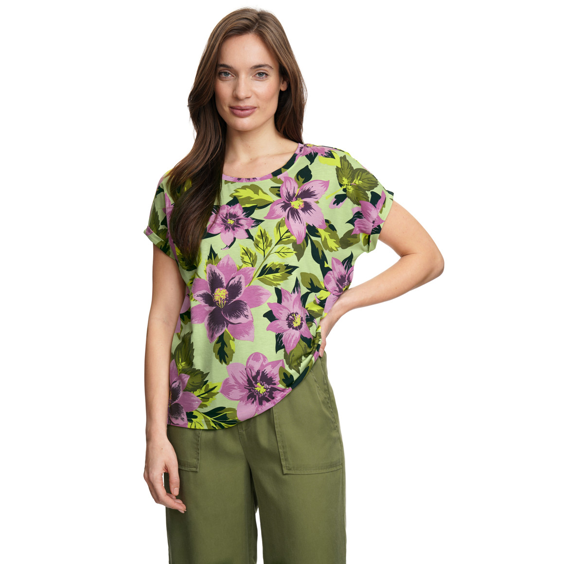 Damen T-Shirt mit Blumen-Print