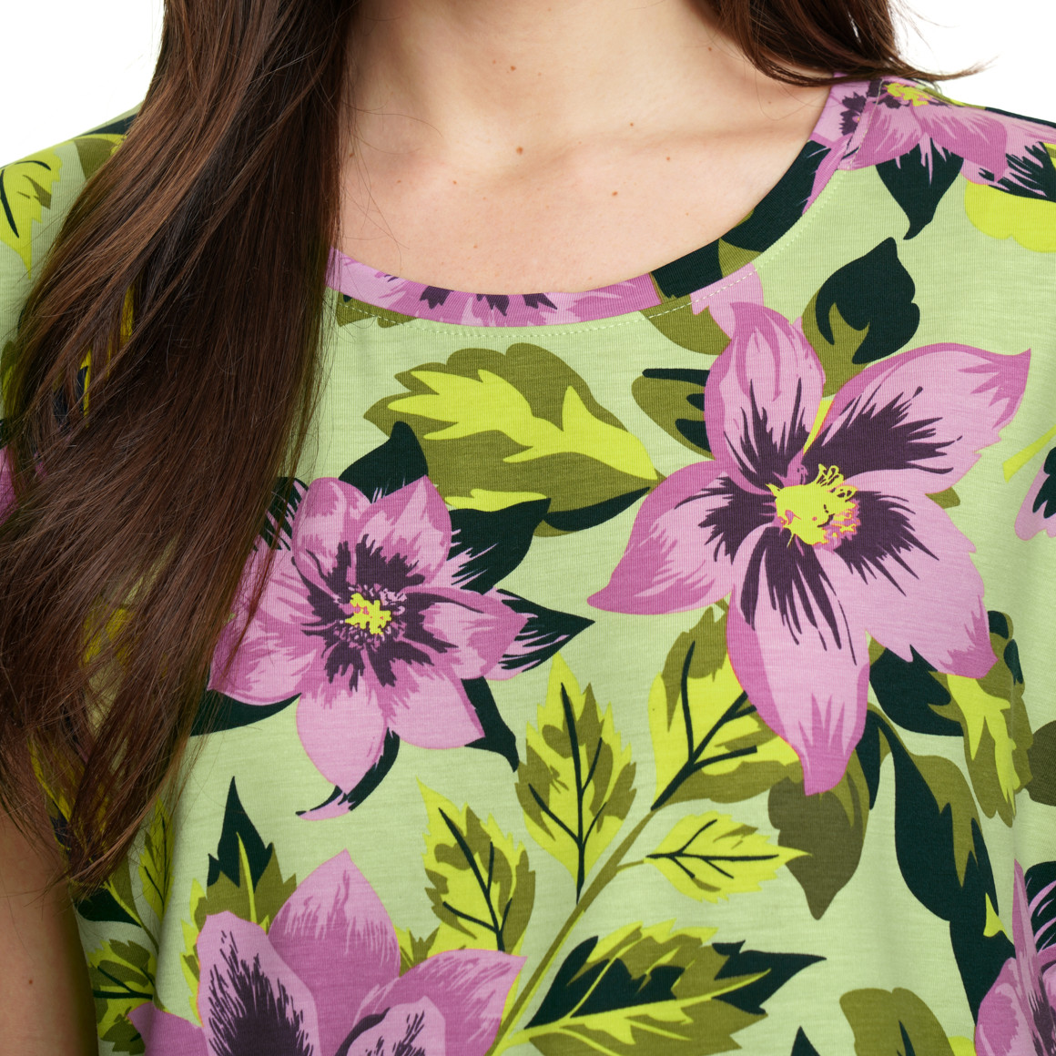 Damen T-Shirt mit Blumen-Print