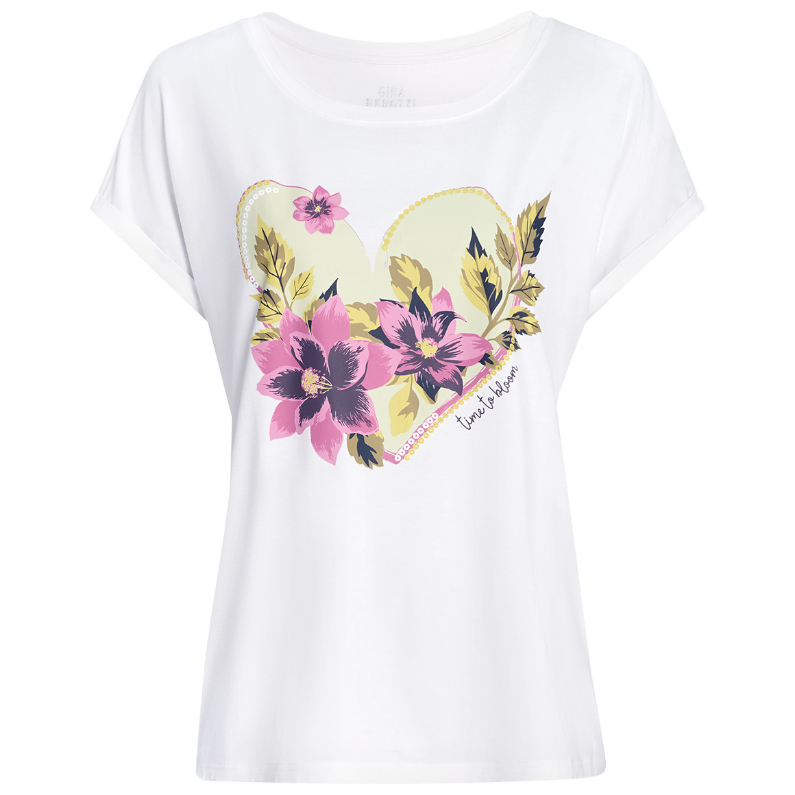 Damen T-Shirt mit Blumen-Print