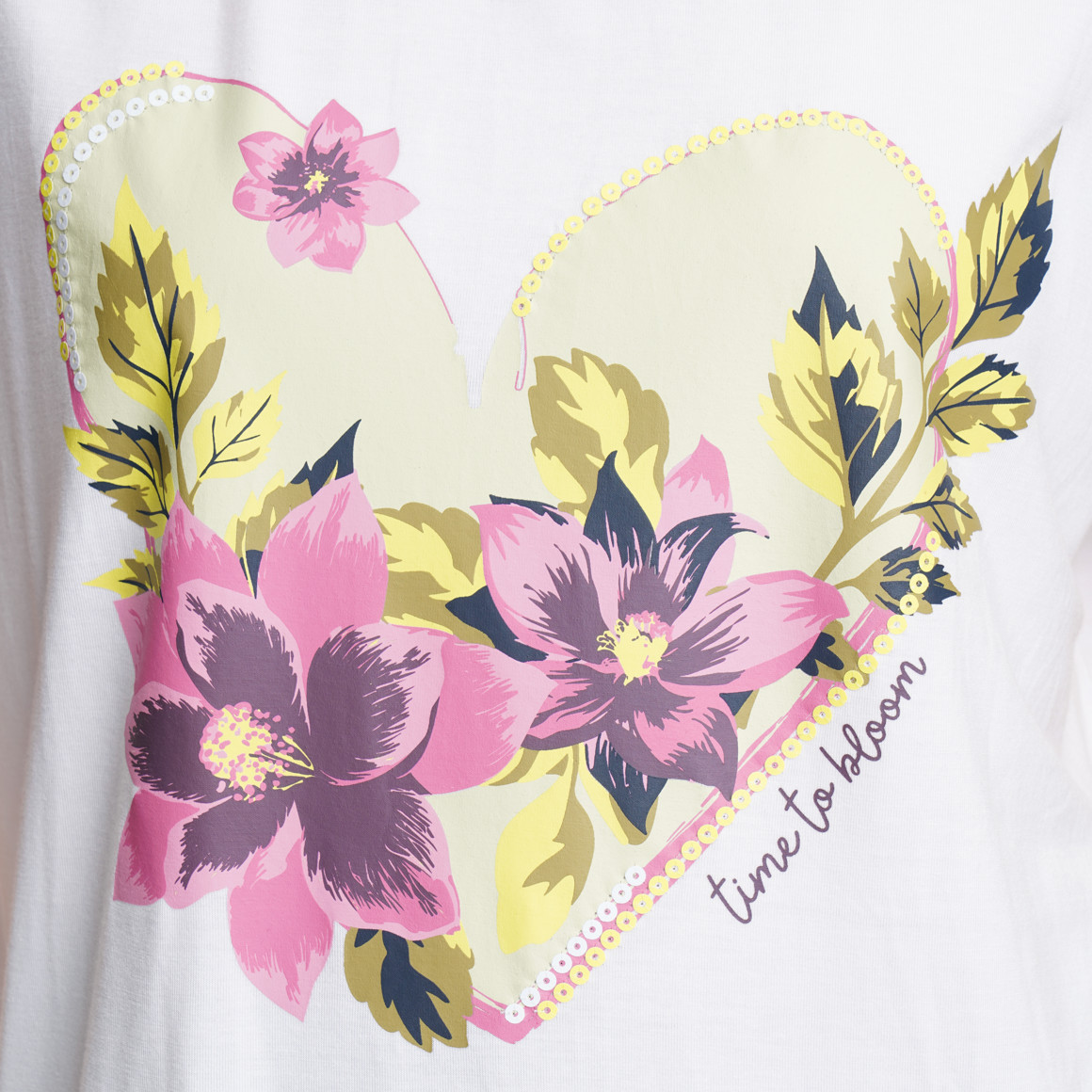 Damen T-Shirt mit Blumen-Print