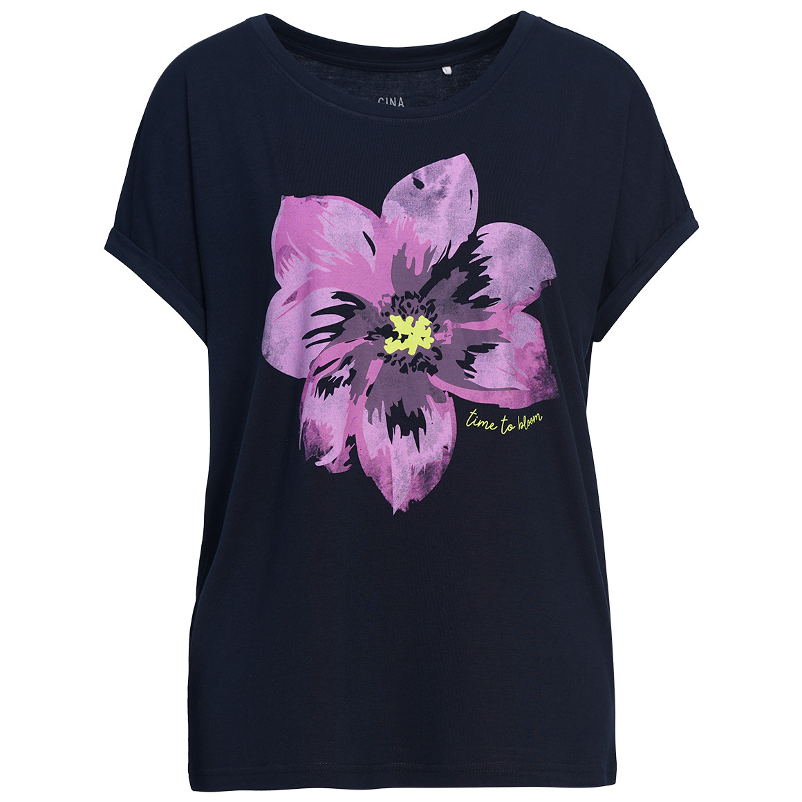 Damen T-Shirt mit Blumen-Print