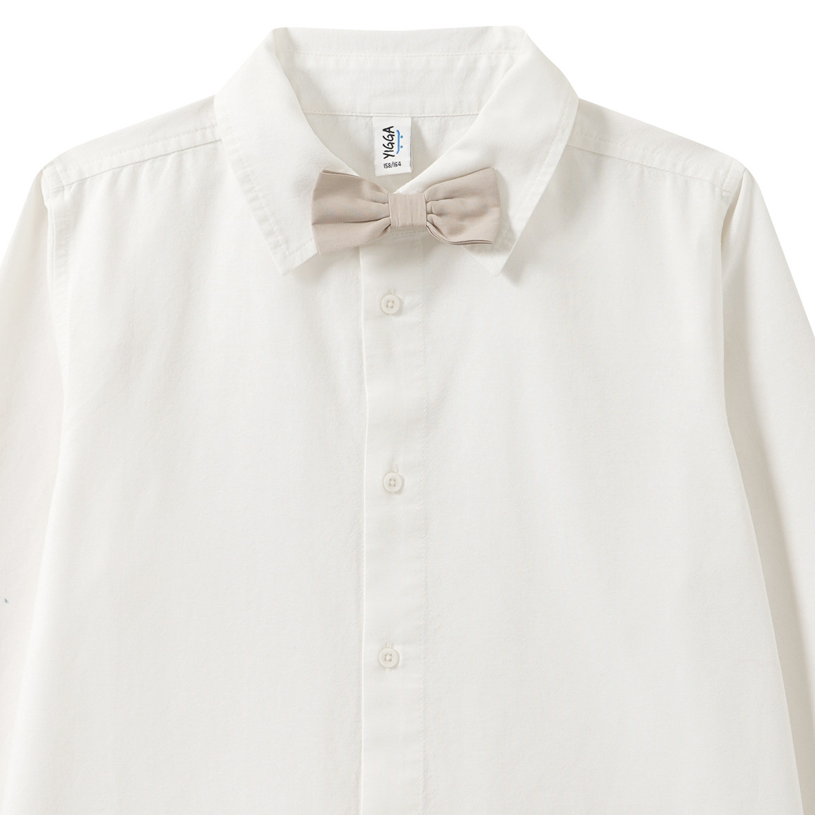 Jongensoverhemd met lange mouwen en strik