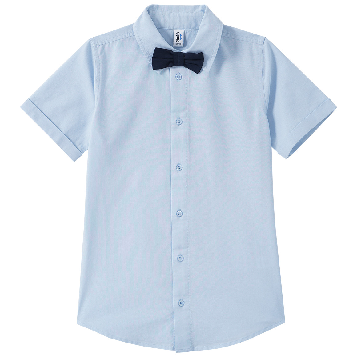 Jongensoverhemd met korte mouwen en strik