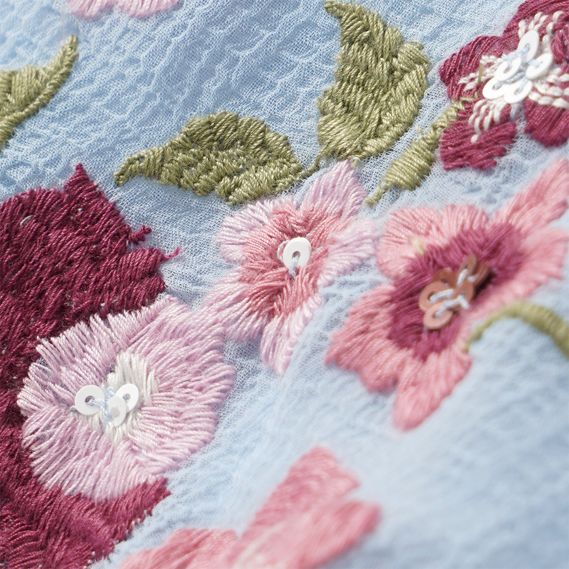 Mädchen Kleid mit Blumen-Stickerei