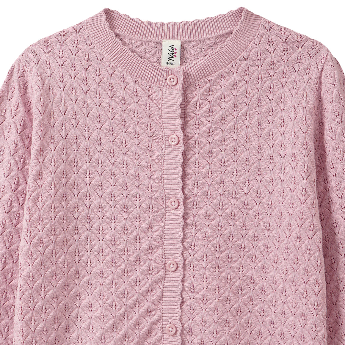 Mädchen Strickjacke mit Ajour-Muster