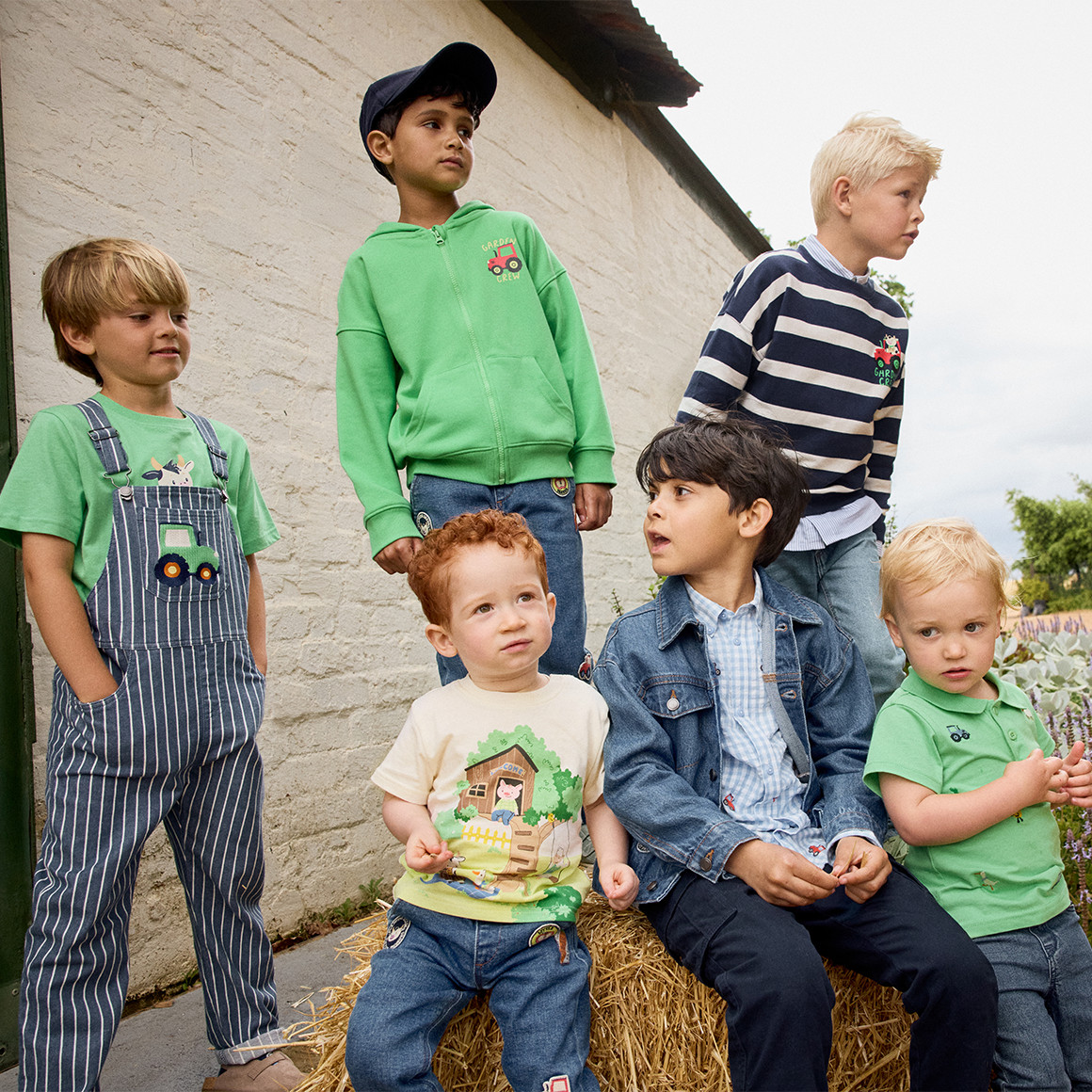 Jungen T-Shirt mit Bauernhof-Print
