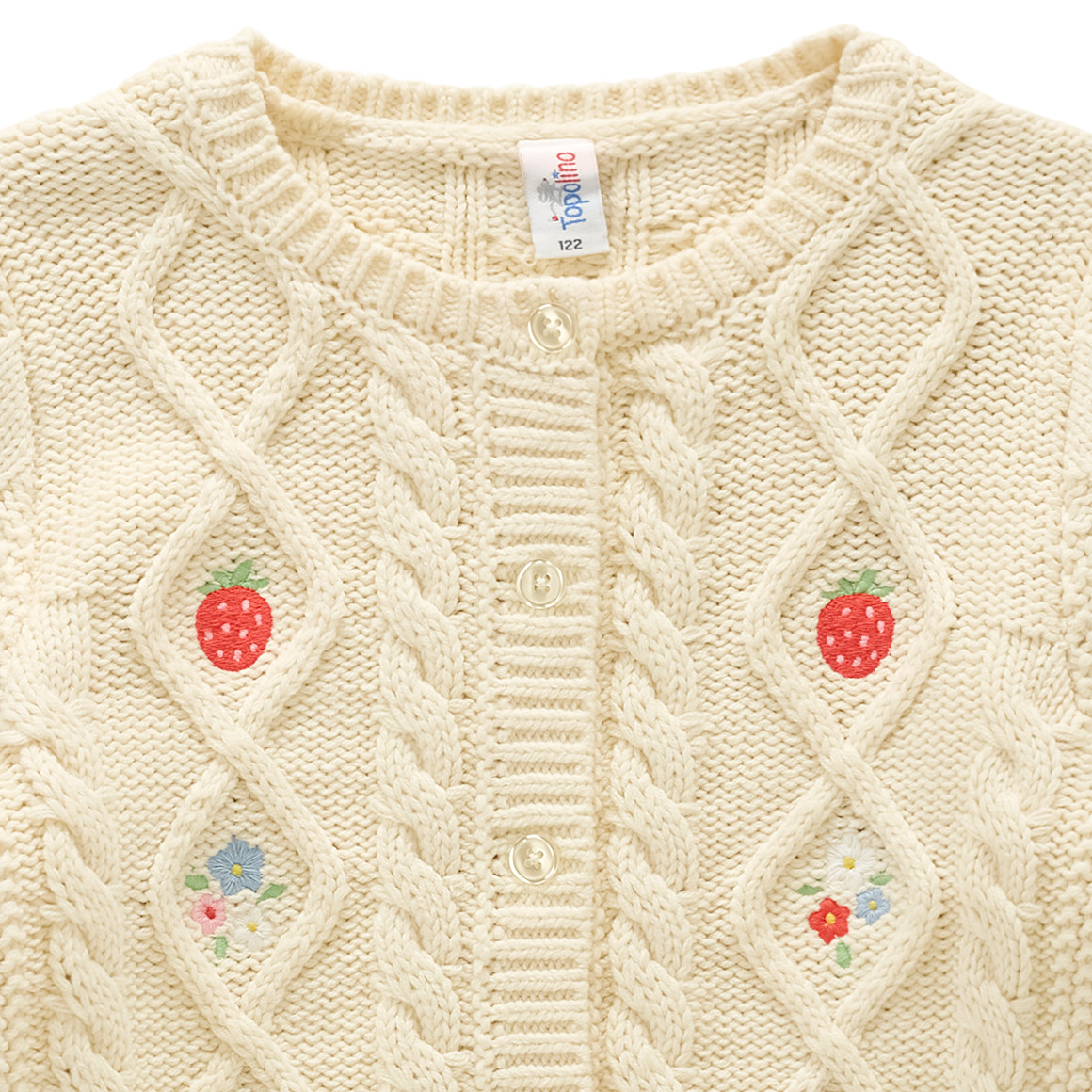 Mädchen Strickjacke mit Stickereien