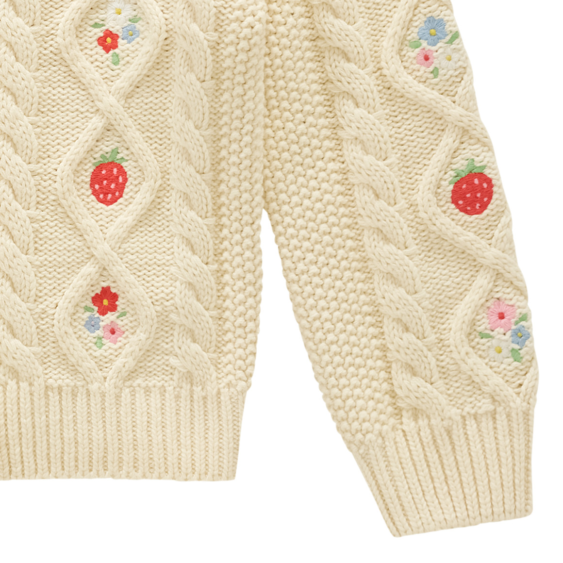 Mädchen Strickjacke mit Stickereien