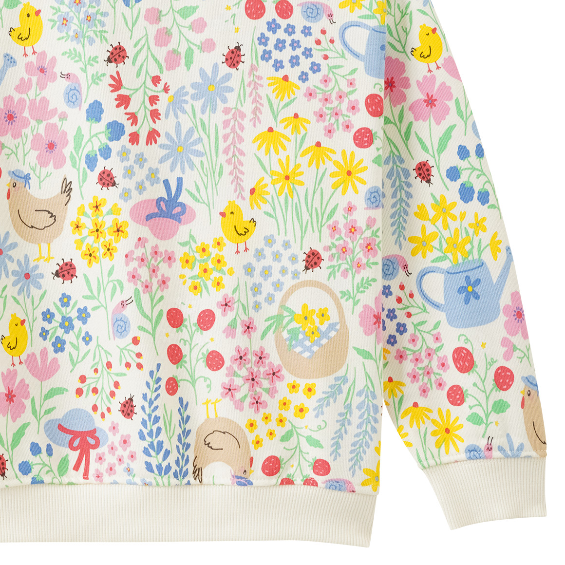 Mädchen Sweatshirt mit Allover-Print