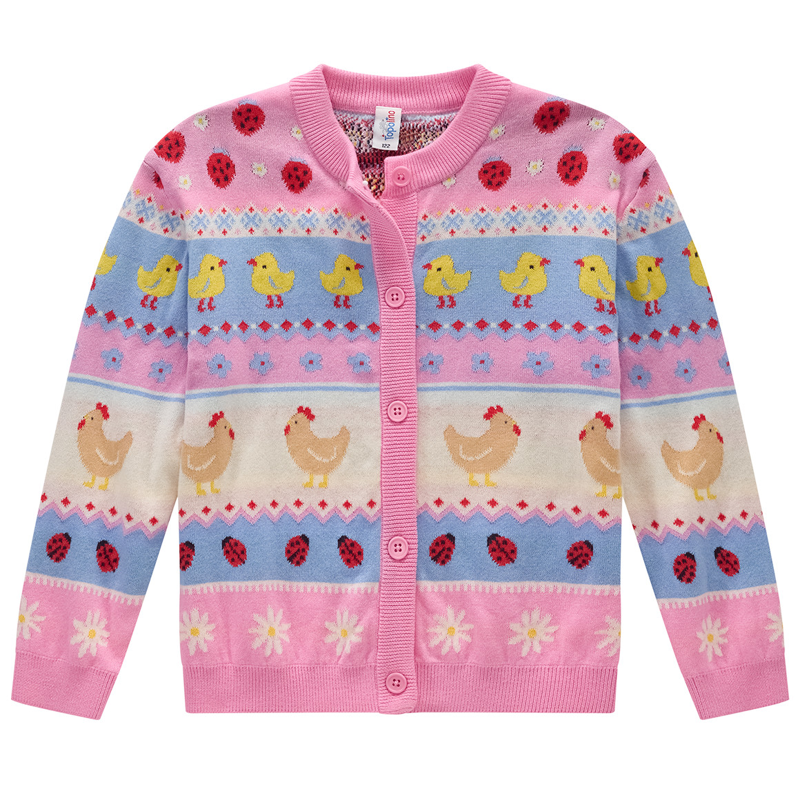 Mädchen Strickjacke mit Tier-Motiven