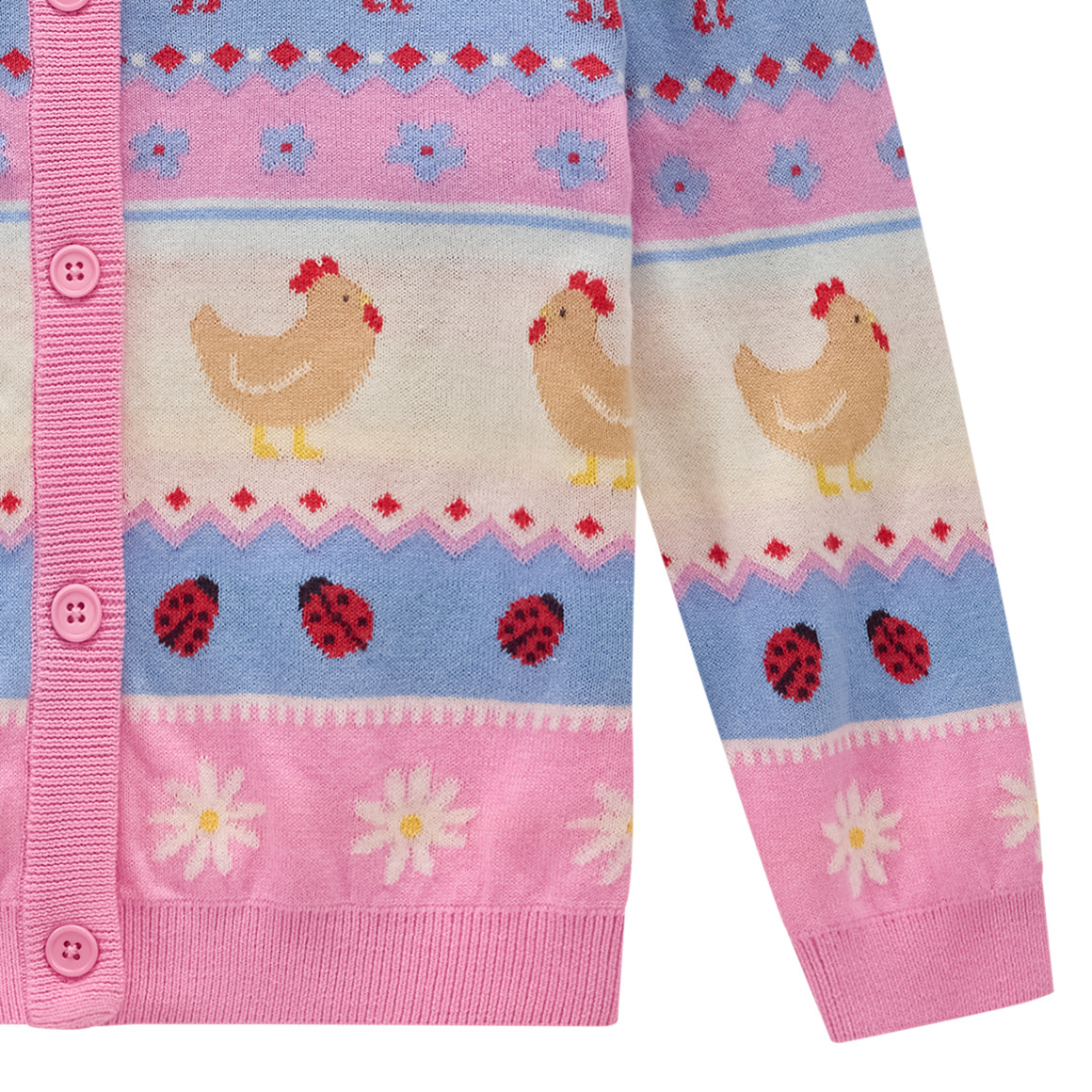 Mädchen Strickjacke mit Tier-Motiven