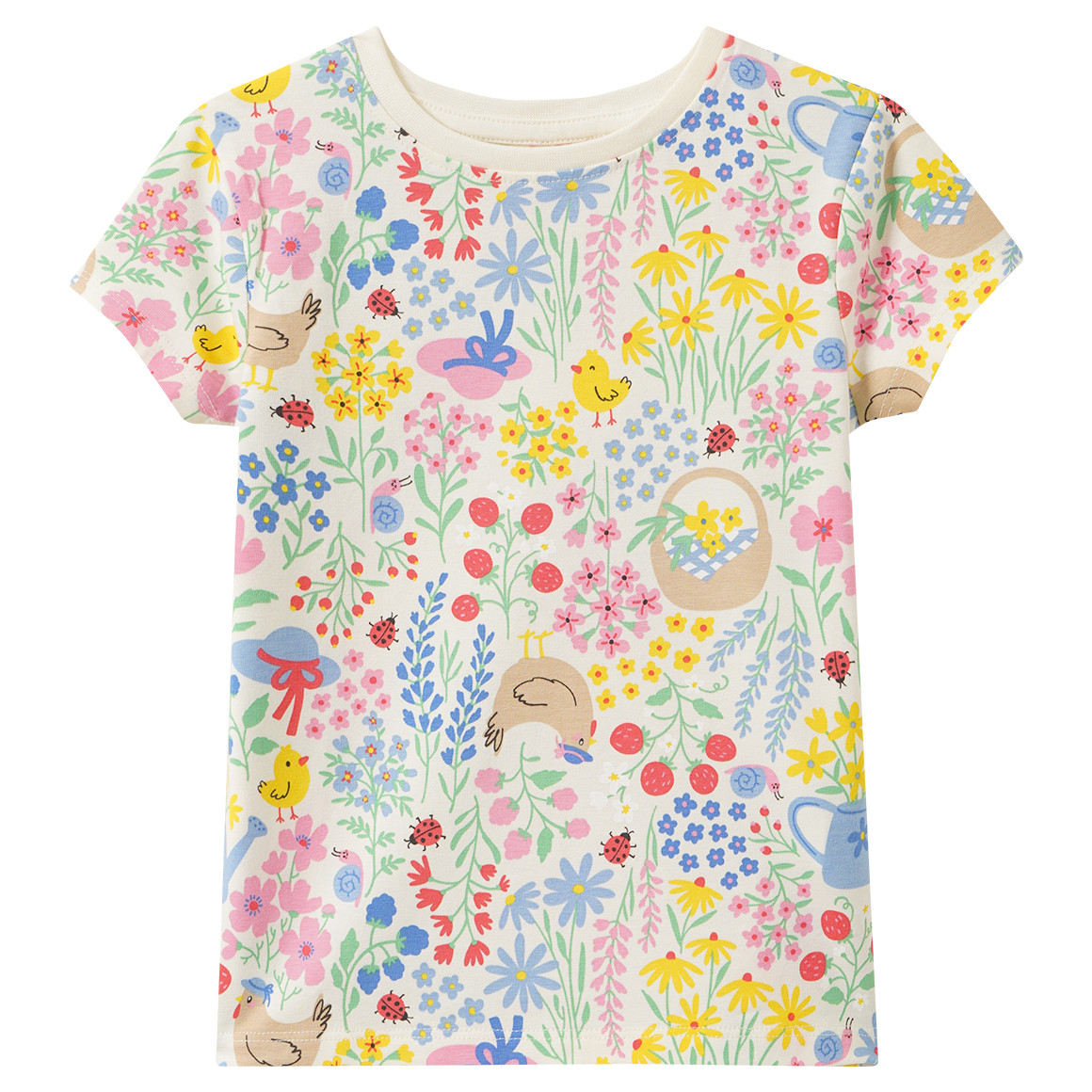 Mädchen T-Shirt mit Allover-Print