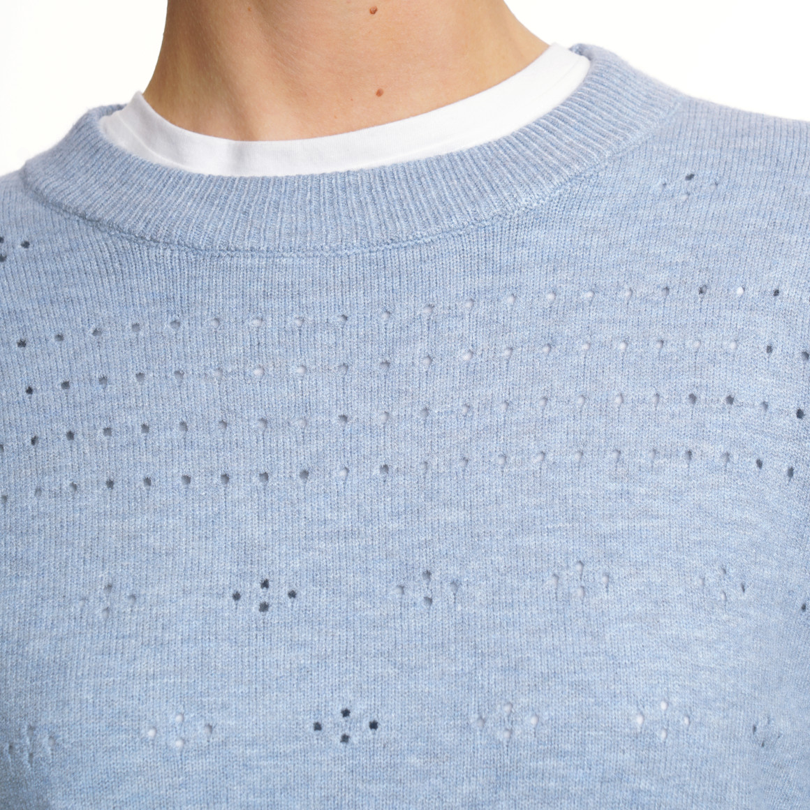 Damen Strickpullover mit Lochmuster